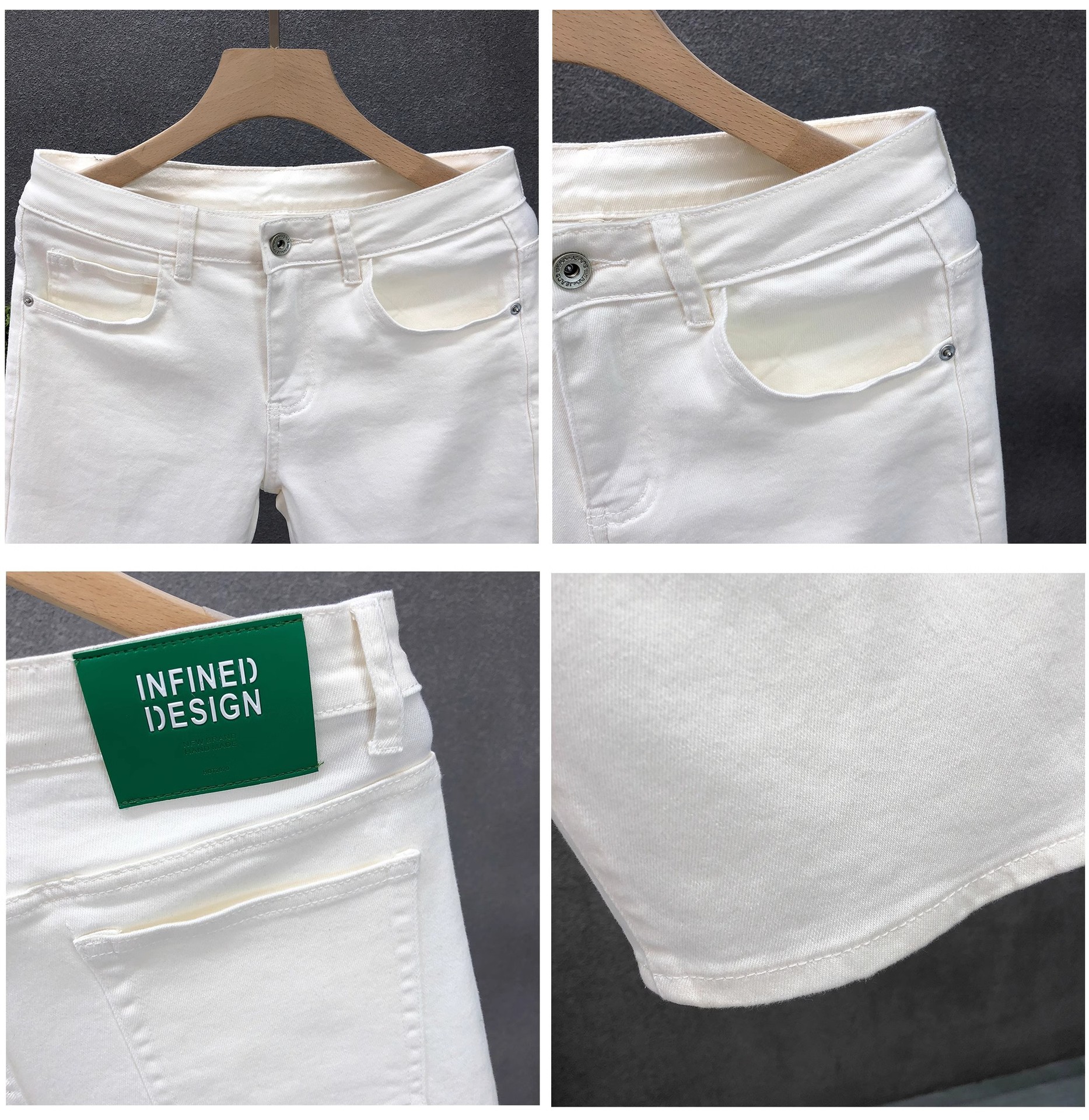Schlanke Stretch Jeansshorts Für Herren In Blau Für Den Sommer_voghion.com