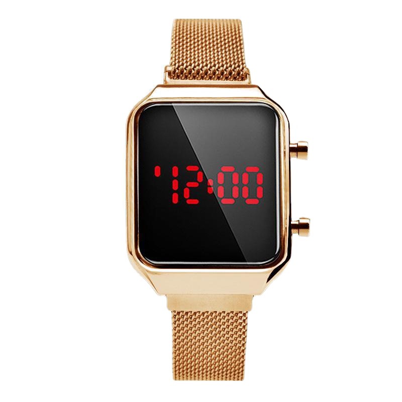 Comercio exterior caliente nueva moda estudiante deportes reloj TikTok LED aleación con imán hebilla Apple reloj electrónico