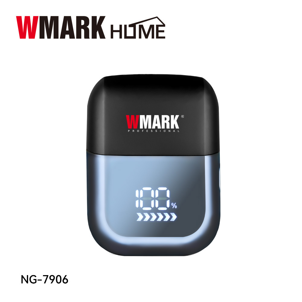Wmark Double-Tube Blade with Magnetic Suction Cover Mini Portable Ultra-Long Battery Life Washable Electric Shaver Ng-7906