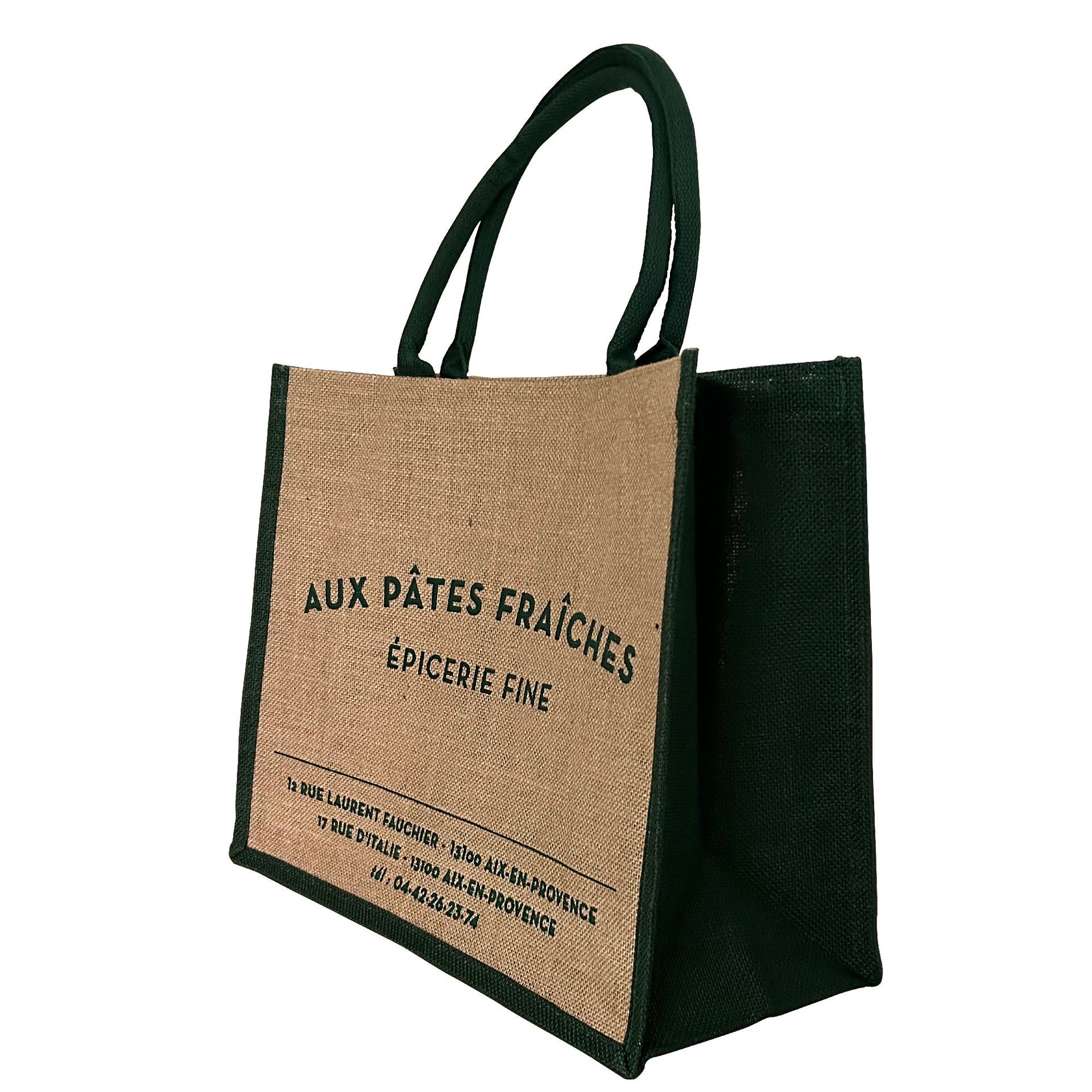 黄亚麻布手提定制环保购物礼子手拎大号女饭盒便当帆布包