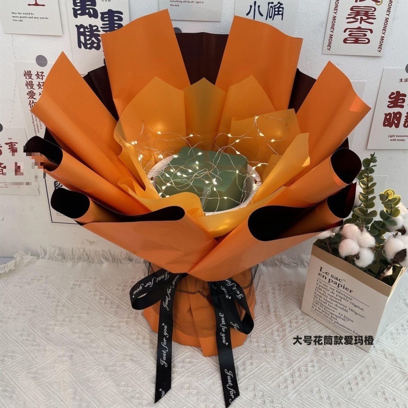 免包半成品花束生日创意鲜花零食满天星纸巾花盛越|undefined
