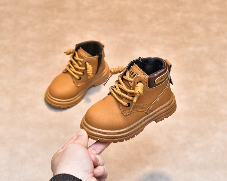 Kindermartinstiefel Aus Leder Für Jungen Und Mädchen Herbst_voghion.com