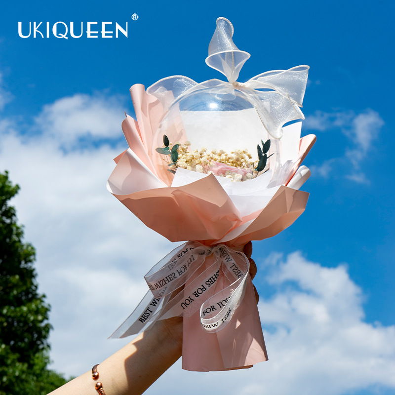 Naxi reina eterna flor ramo estrellado ola bola burbuja bola regalo al por mayor regalo del Día de San Valentín