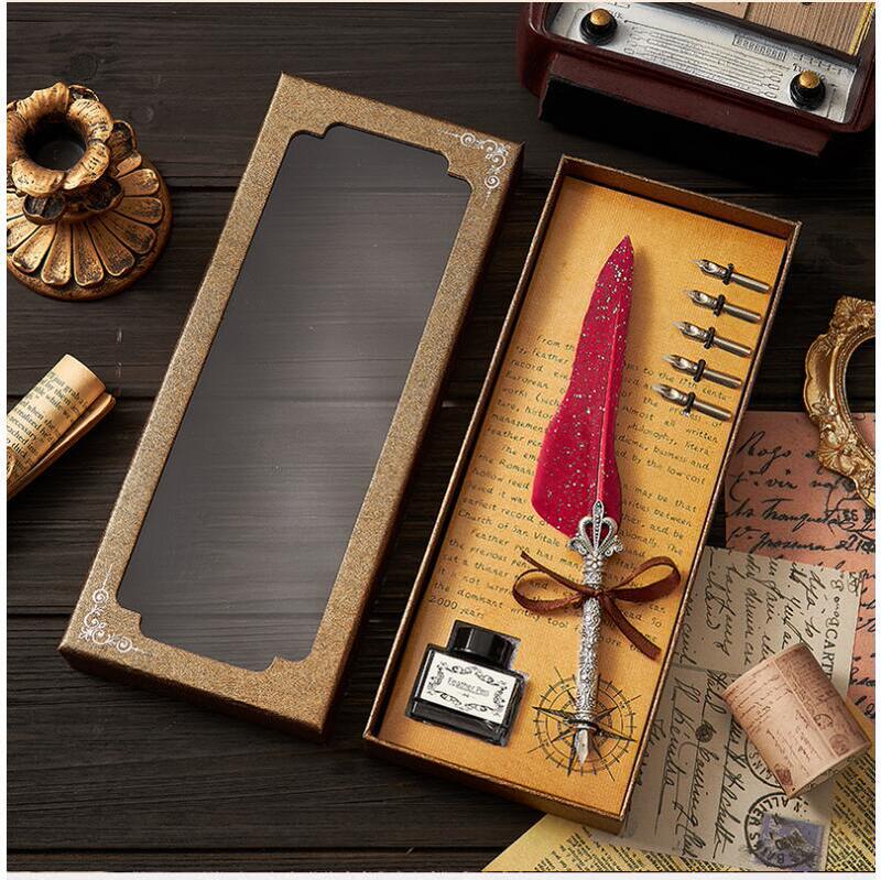 Christmas window gift box vintage suit gift box Harry Potter feather pen box birthday gift packaging empty box Christmas window gift box vintage suit gift box Harry Potter feather pen box birthday gift packaging empty box
