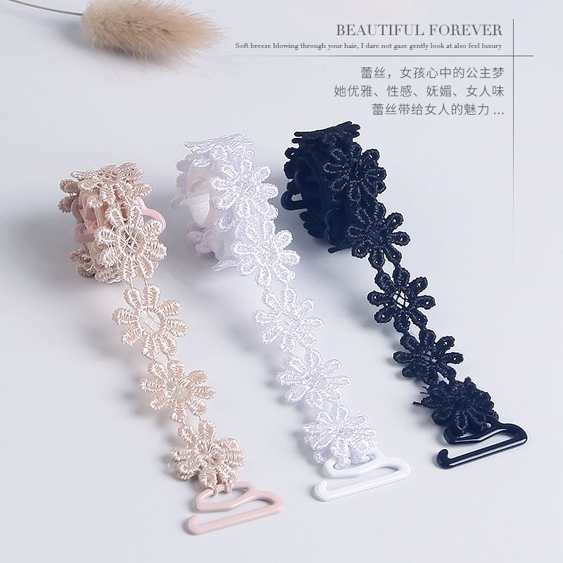 Strapless Lace Bra Invisible Underwear Lace Bra Straps Detachable Non-Slip Adjustable Sexy Back Straps