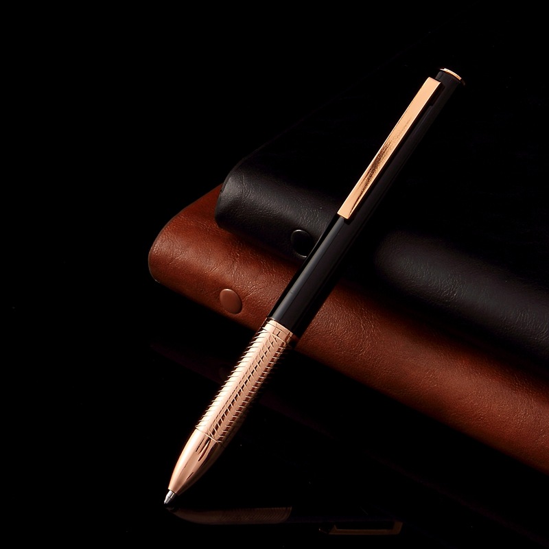 Clip de oro rosa negro brillante