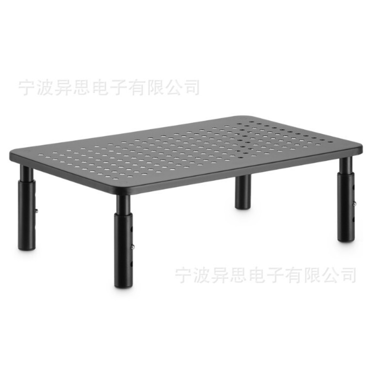 Perforated Board Laptop Table Monitor Elevated Shelf with Storage Height Adjustable Bracket Cooling