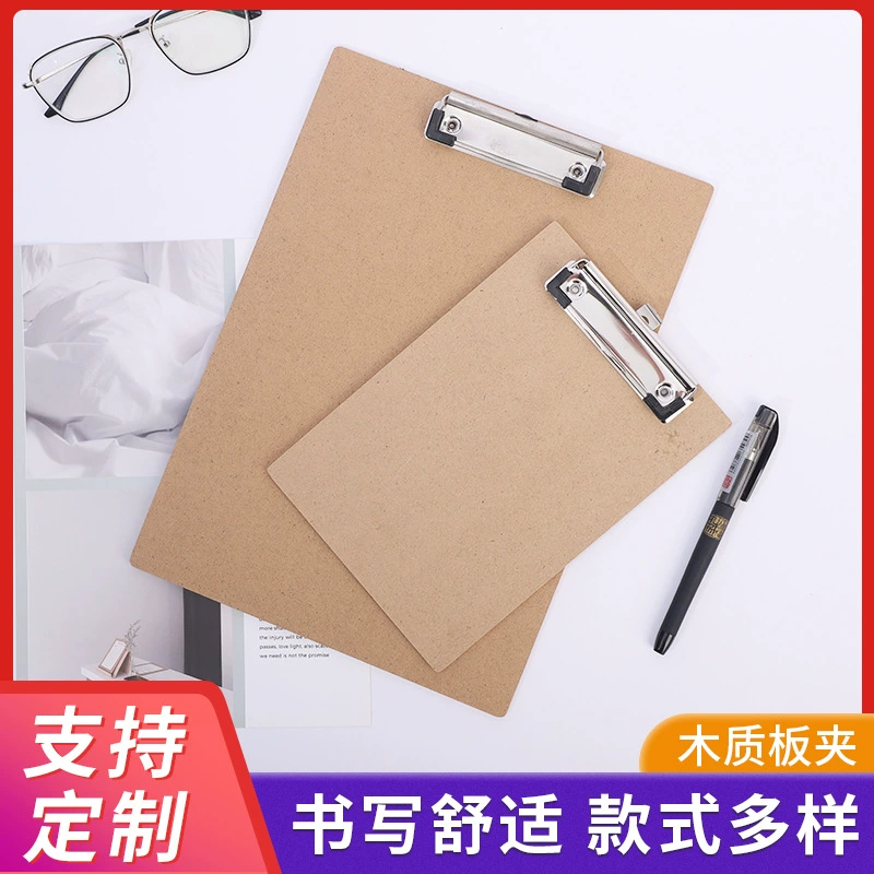 Кастомная деревянная доска для письма формата А4 с зажимом для файлов, для рисования на открытом воздухе, протоколов совещаний, портативная доска с зажимом для письма