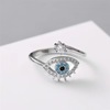 The new trend explosion exaggerated personality hip -hop wind slightly inlaid blue -eyed index finger index finger female ring demon eyes cold ring