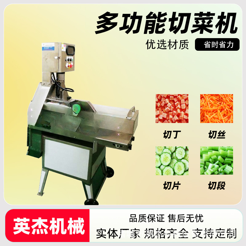 商用变频双头切菜机 多功能厨房食堂蔬菜水果切块切丁切丝切片机