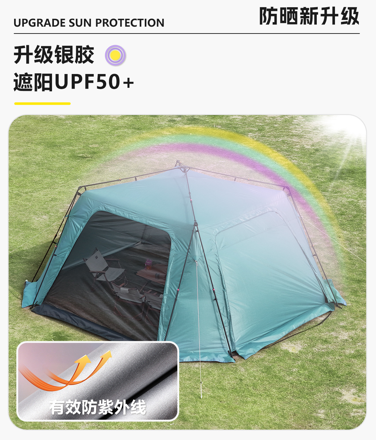Dome Outdoor Canopy Tent Silver Dome Canopy Fully Automatic Dome Quick-Open Large Space High Ceiling Pergola Door Curtain