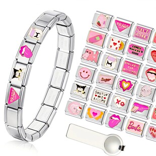 ģ�K���DIY�펧��ɫ�D��ԭ���OӋdiy Italian Charms Bracelet