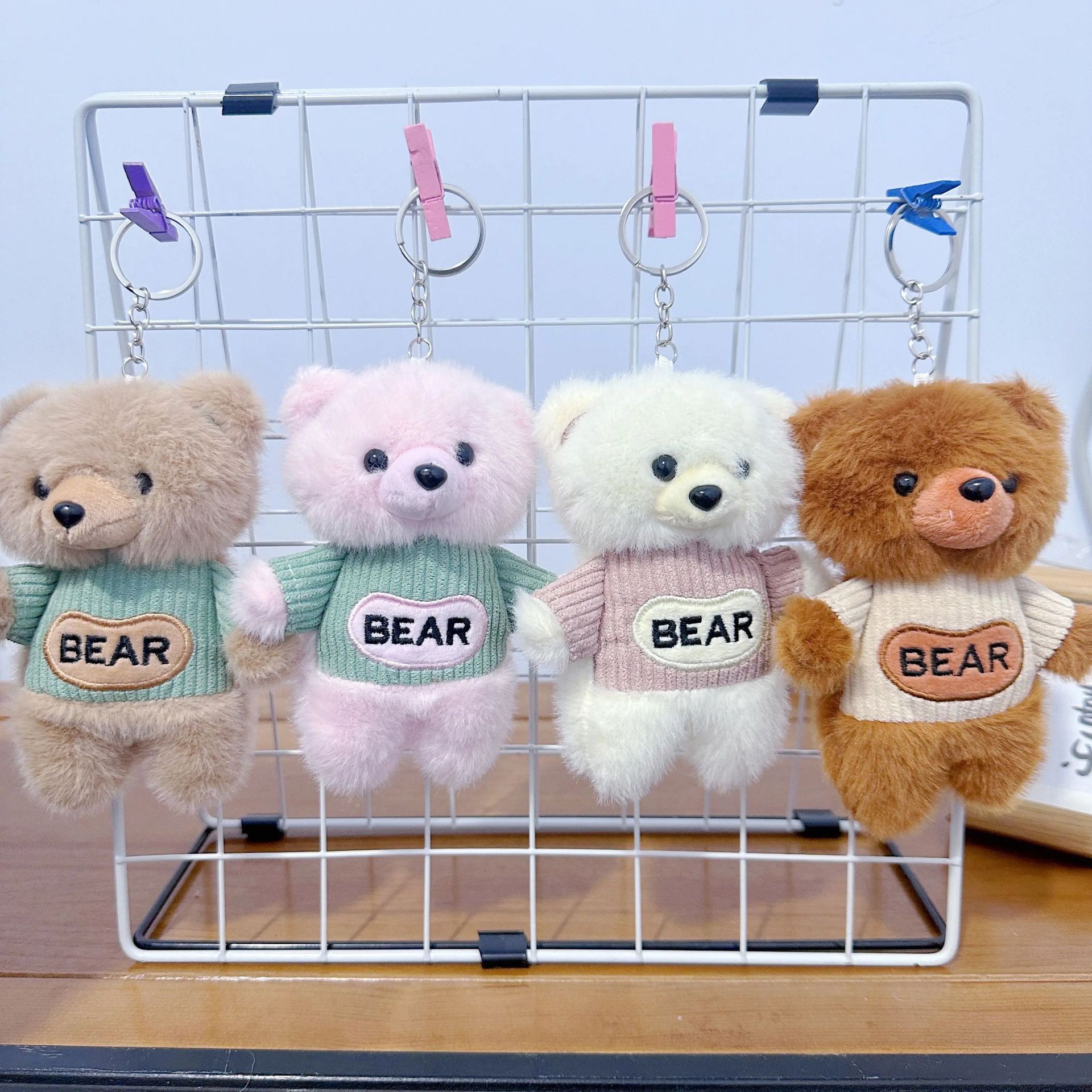 Cuatro pulgadas muñeca de peluche pequeño colgante muñeca llavero muñeca mochila colgante juguete de peluche regalo