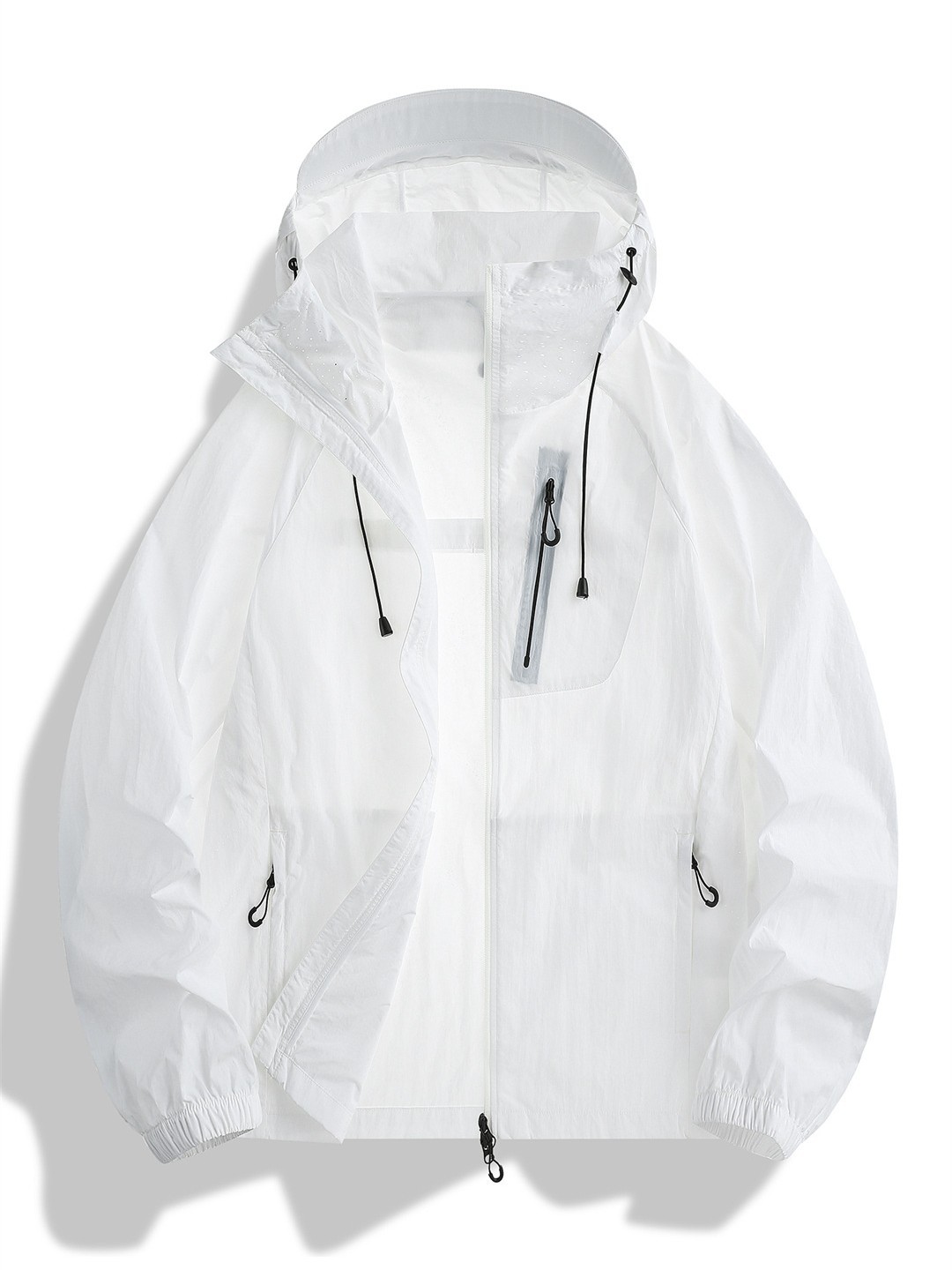 Ropa de protección solar ligera de verano americano, cintura elástica para mujer, diseño de cordón lateral, chaqueta suelta de manga larga, nuevo producto