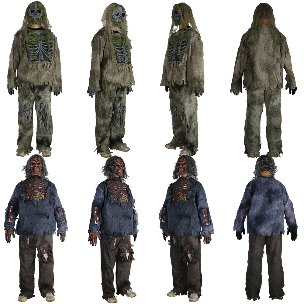 Make Zombie Horror Suits Costumes Masquerade Haunted House Sets Halloween Day Secret Room Escape Props_voghion.com