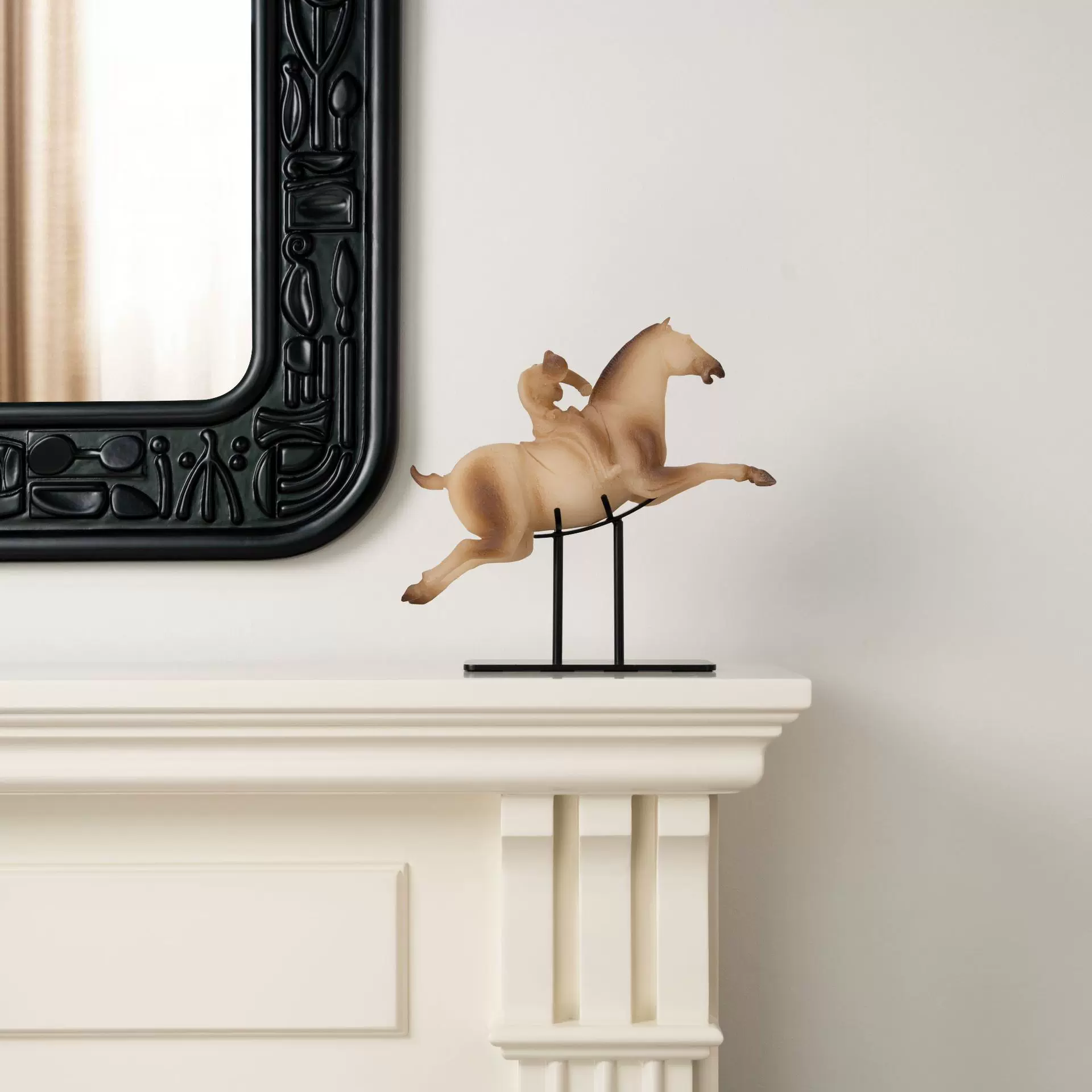 侘寂风书房马摆件马到成功招财客厅办公室家居工艺品装饰摆件