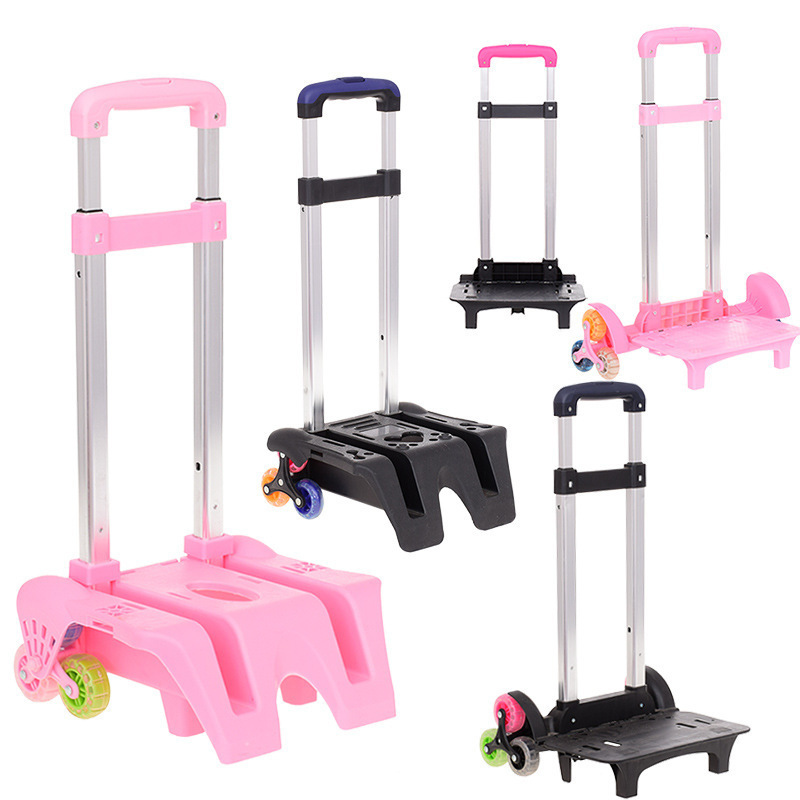 Wholesale Primary School Children's Schoolbag Accessories Drag Trolley Rack Foldable Trolley School Bag Six-Wheel Ladder Frame for Men Wholesale Primary School Children's Schoolbag Accessories Drag Trolley Rack Foldable Trolley School Bag Six-Wheel Ladder Frame for Men