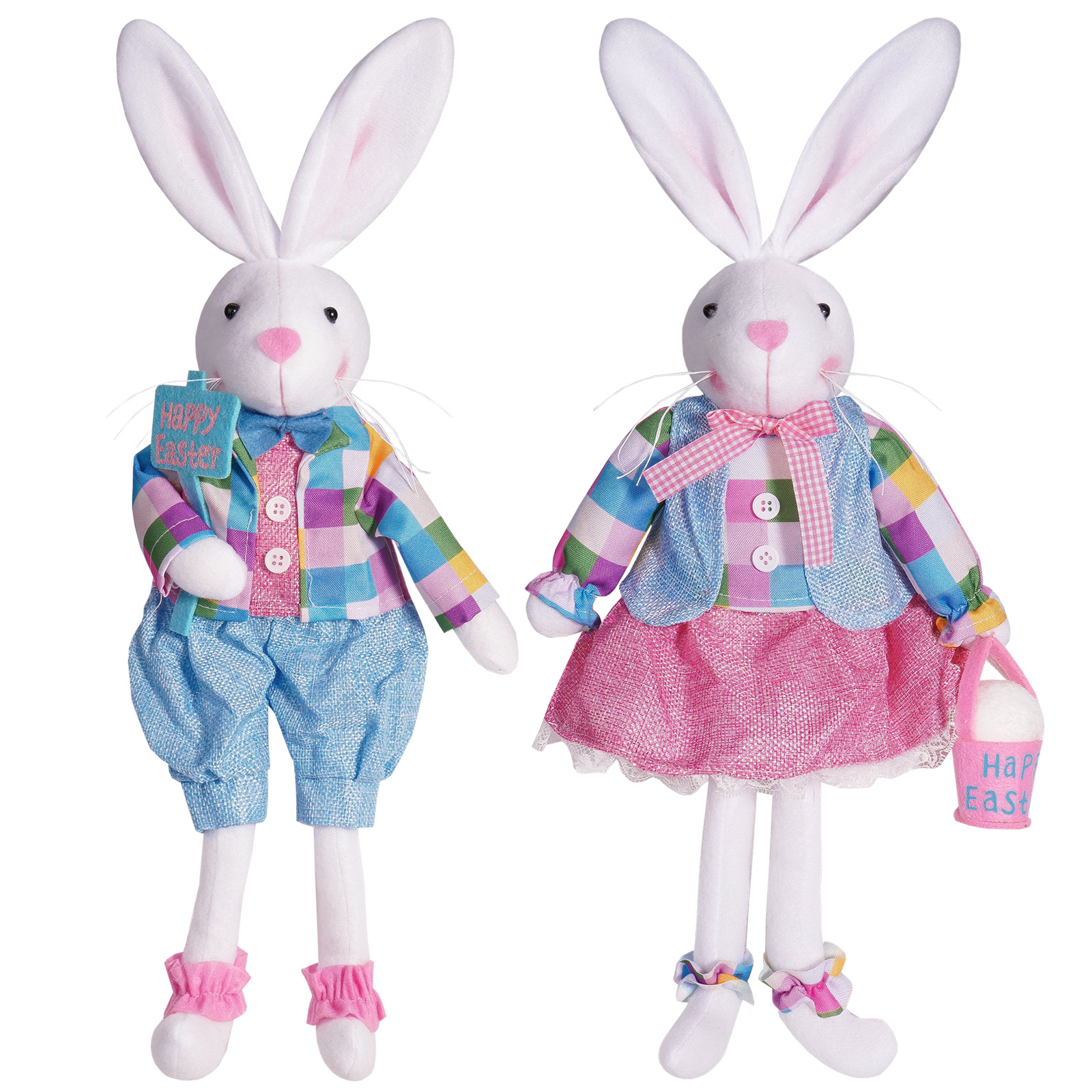 Conejo de Pascua transfronterizo muñecas de Pascua canasta conejo de Pascua muñeca colgante decoración de fiesta