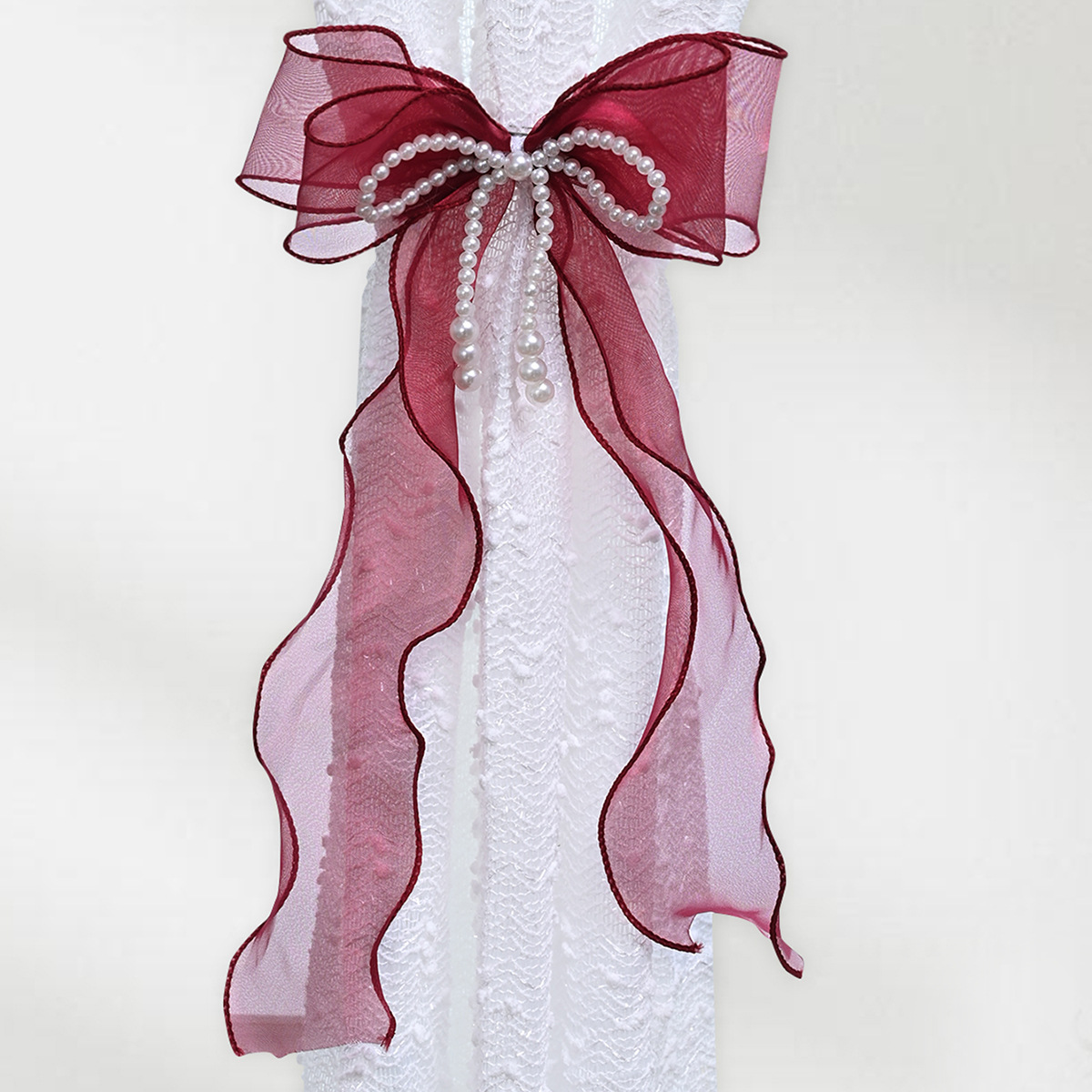 Correas de cortina con lazo de perlas de color puro, venta al por mayor de fábrica, éxito de ventas transfronterizo, accesorios universales para decoración de cortinas