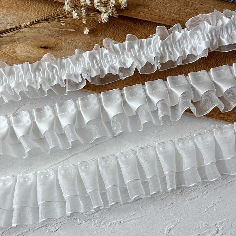 High-grade lace accessories handmade DIY decorative materials ruffled book clothes ribbon doll ruffled fabric