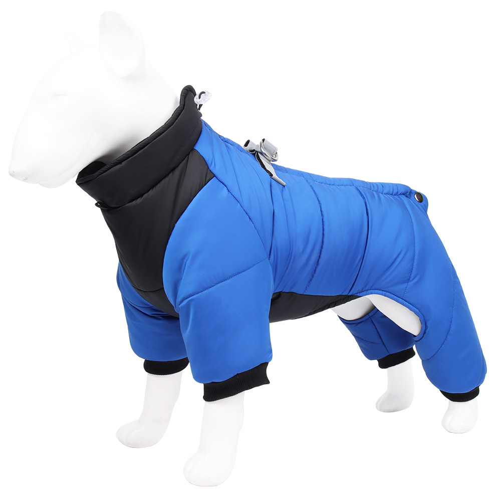Ropa de mascotas personalizada transfronteriza invierno cálido al aire libre reflectante ropa de algodón de cuatro patas ropa de perro muestra personalizada al por mayor
