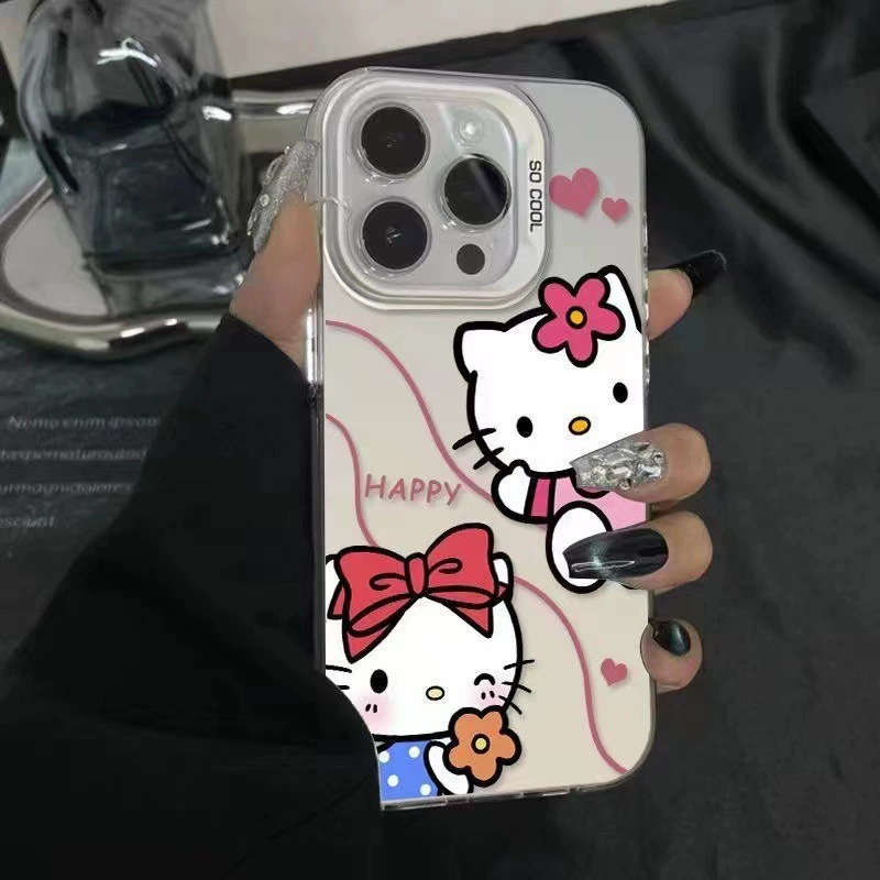 Hello Kitty, совместимый чехол для iPhone 15 Pro, матовый милый чехол, 14 Pro Max, 12