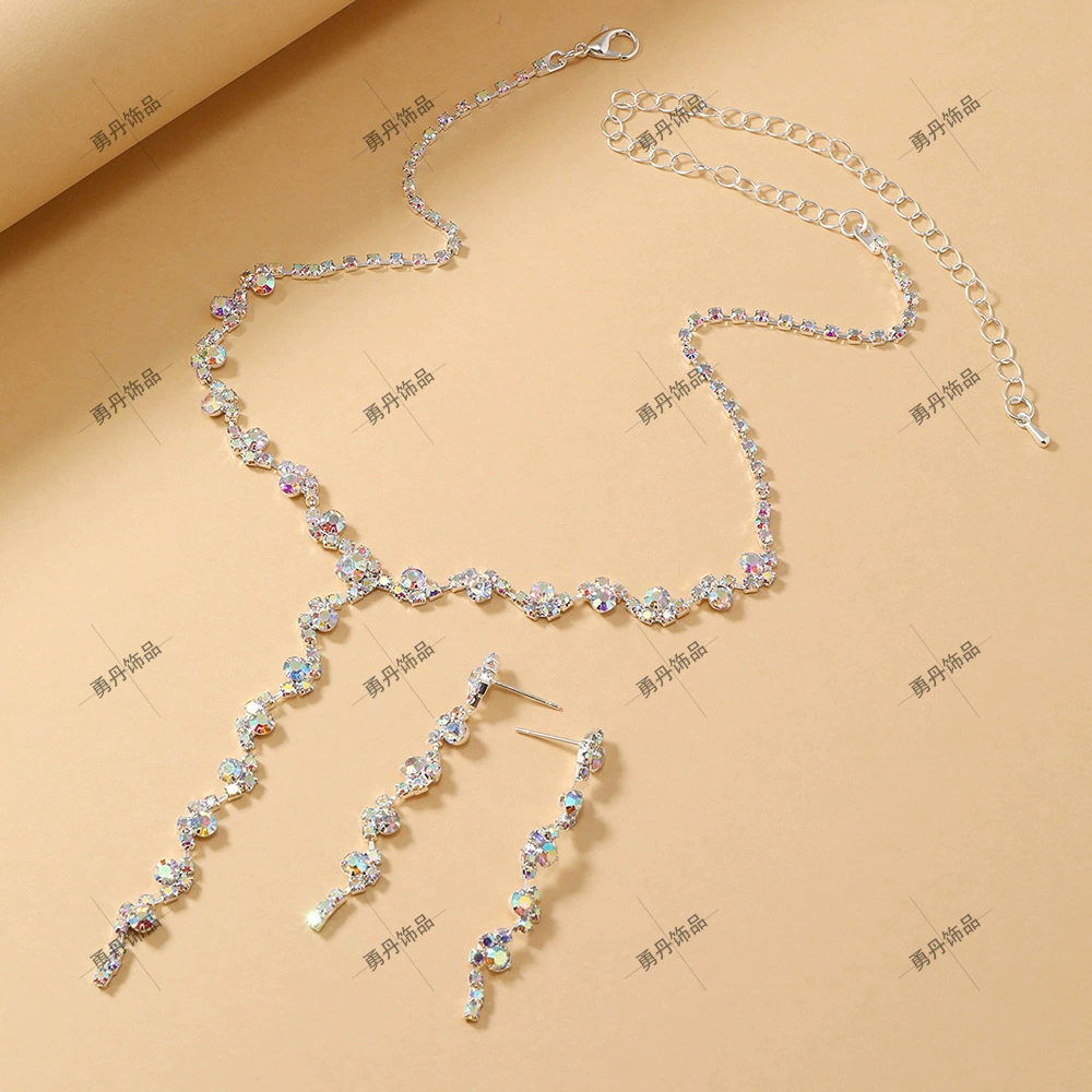 Accessory, jewelry, fashionable elegant set, long necklace with tassels, chain, wholesale