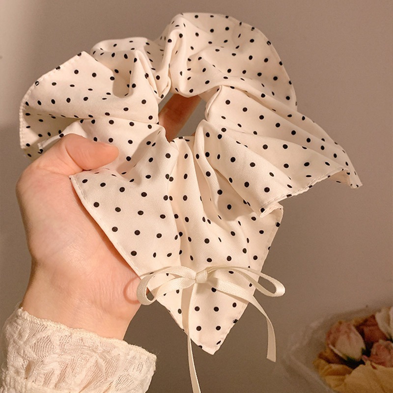 9#폴카 도트 스퀘어 스카프 서클-26cm