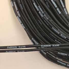 圆松紧带丝印字母 松紧定制品牌Logo 来图加工定制生产