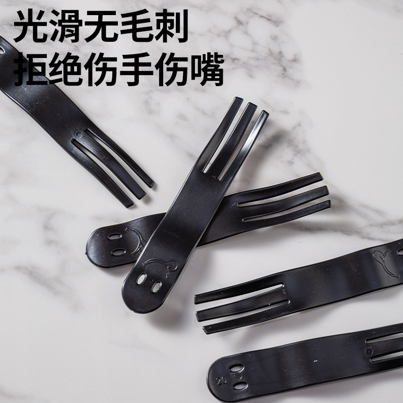 21客刀叉盘套装 同款 蛋糕刀叉 塑料蛋糕叉 笑脸款笑脸叉5只一包