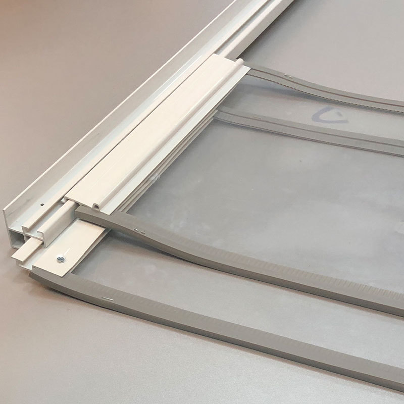 Sliding magnetic suction air conditioning door curtain winter warm windproof thermal insulation commercial magnet plastic transparent push-pull partition curtain