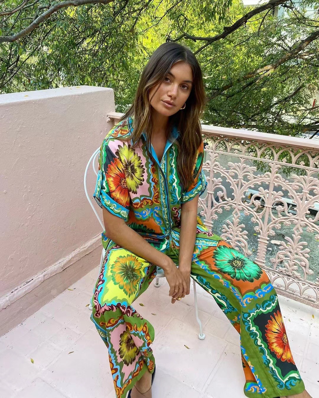 Daily Beach Women's Vacation Printing Polyester Printing Pants Sets Pants Sets display picture 1