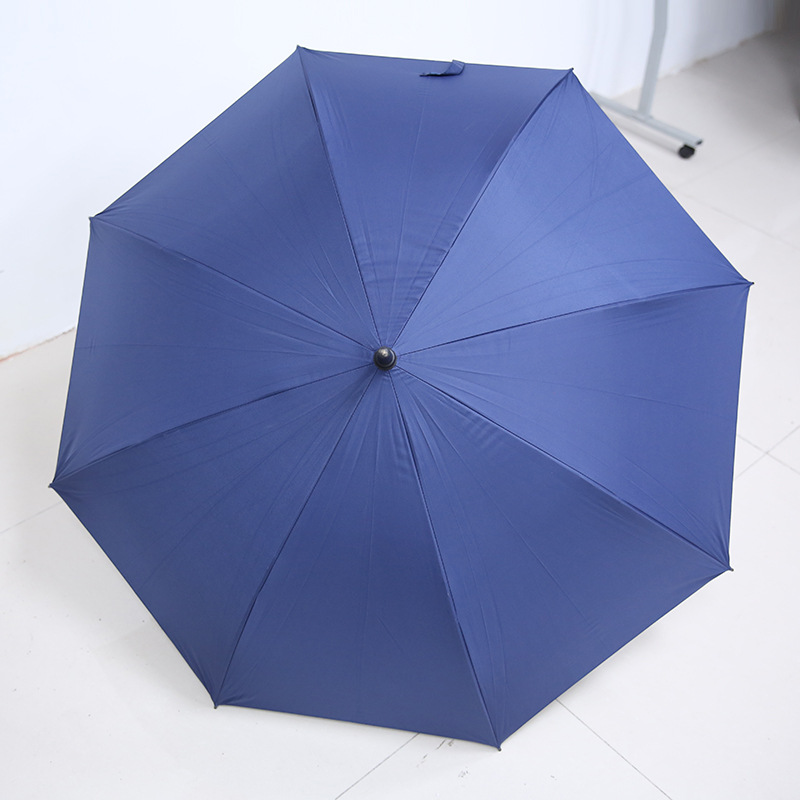 27 pulgadas de golf sombrilla de plástico negro paraguas de sol automático LOGO paraguas solar publicidad suministros comerciales al por mayor