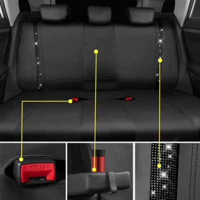 Seat Set, Rhinestone Car — Universal seat cover