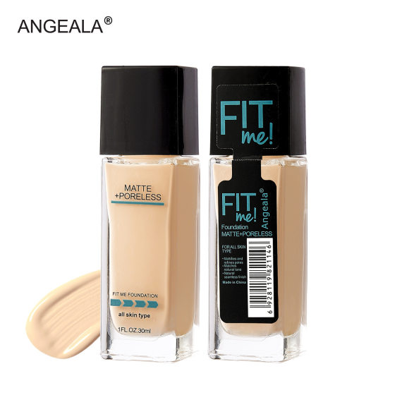 FitMe matte non-porous liquid foundation fair porcelain color concealer acne print isolation waterproof modified skin color 30ml cross-border