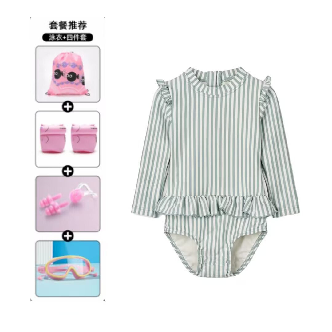 Niños trajes de baño de manga larga de secado rápido para niñas nuevas niñas lindas trajes de baño al por mayor