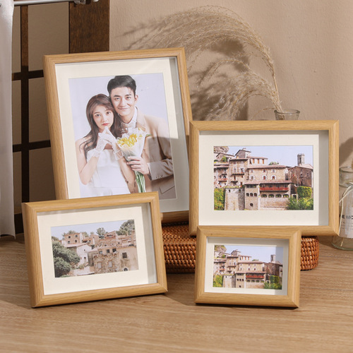 Wooden hollow three-dimensional photo frame table wholesale 5 inches 7 photo frames 6 wall hanging 8 glass photo frames 10 manufacturers A4