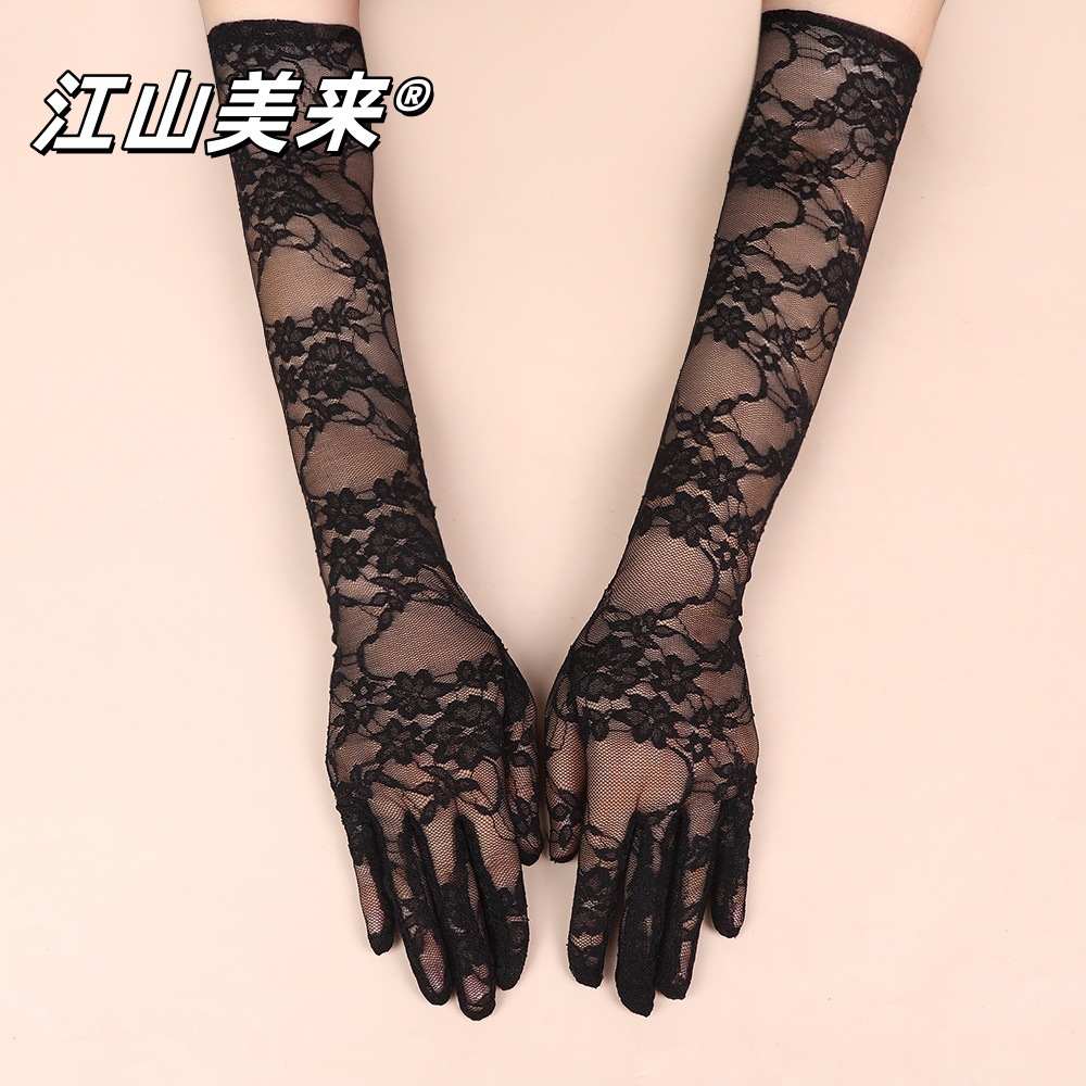 long sexy thin gloves