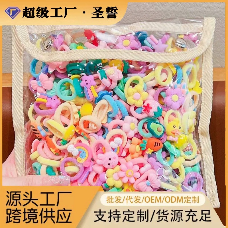 어린이용 귀여운~ 고탄력 머리끈 헤어 액세서리 여자아이 캔디 머리끈 헤어 장식 어린 소녀 머리 고무줄