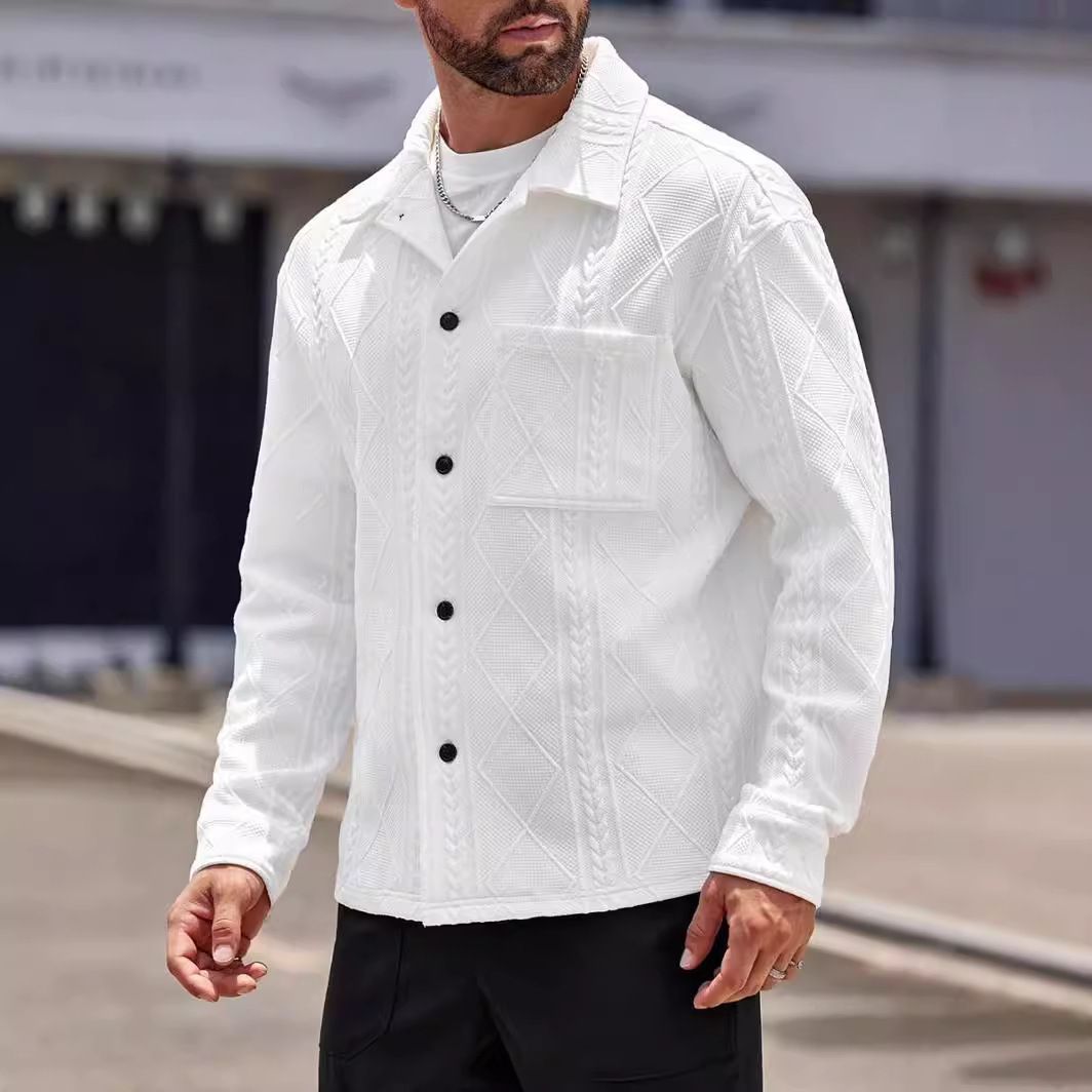2024 Herbst/Winter Neue Gestrickte Jacquard Lose Kragen Casual herren Jacke Luxus_voghion.com