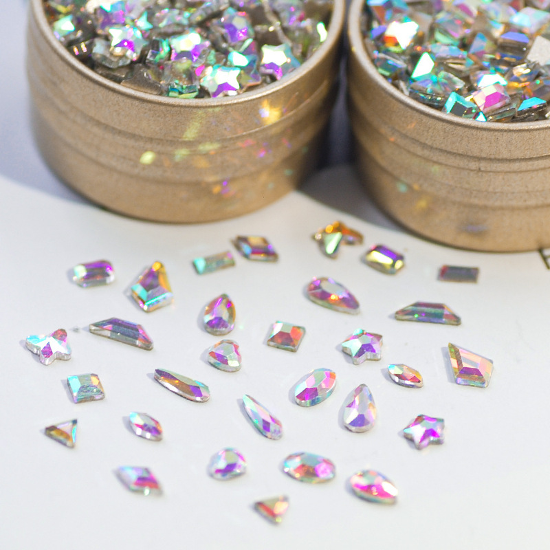 mini flat laser nail drill high-quality k9 nail jewelry special-shaped diamond nail decoration patch Flash flat diamond mini flat laser nail drill high-quality k9 nail jewelry special-shaped diamond nail decoration patch Flash flat diamond