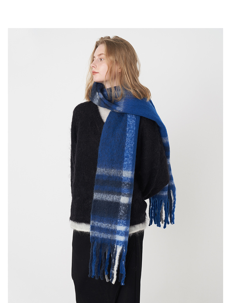 Damen Karoschal Aus Weichem Kunstkaschmir Für Den Winter_voghion.com