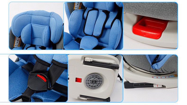 Child safety seat 0-2-4-6-12 years old car with 360 degree rotation baby car can sit and lie down