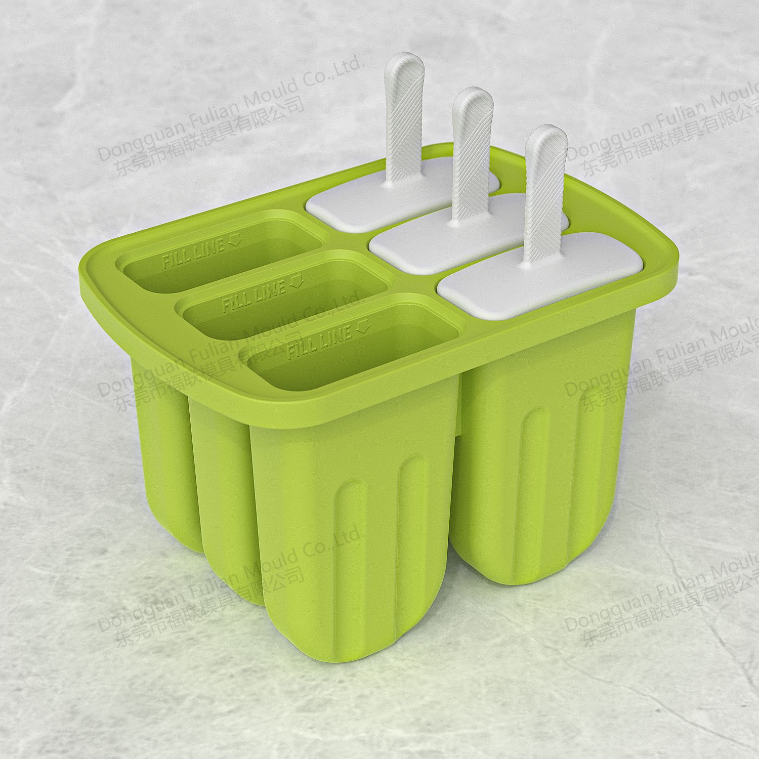 Nuevo molde de helado creativo con cubierta fácil de desmoldear helado de silicona de grado alimenticio casero helado de silicona molde de hielo