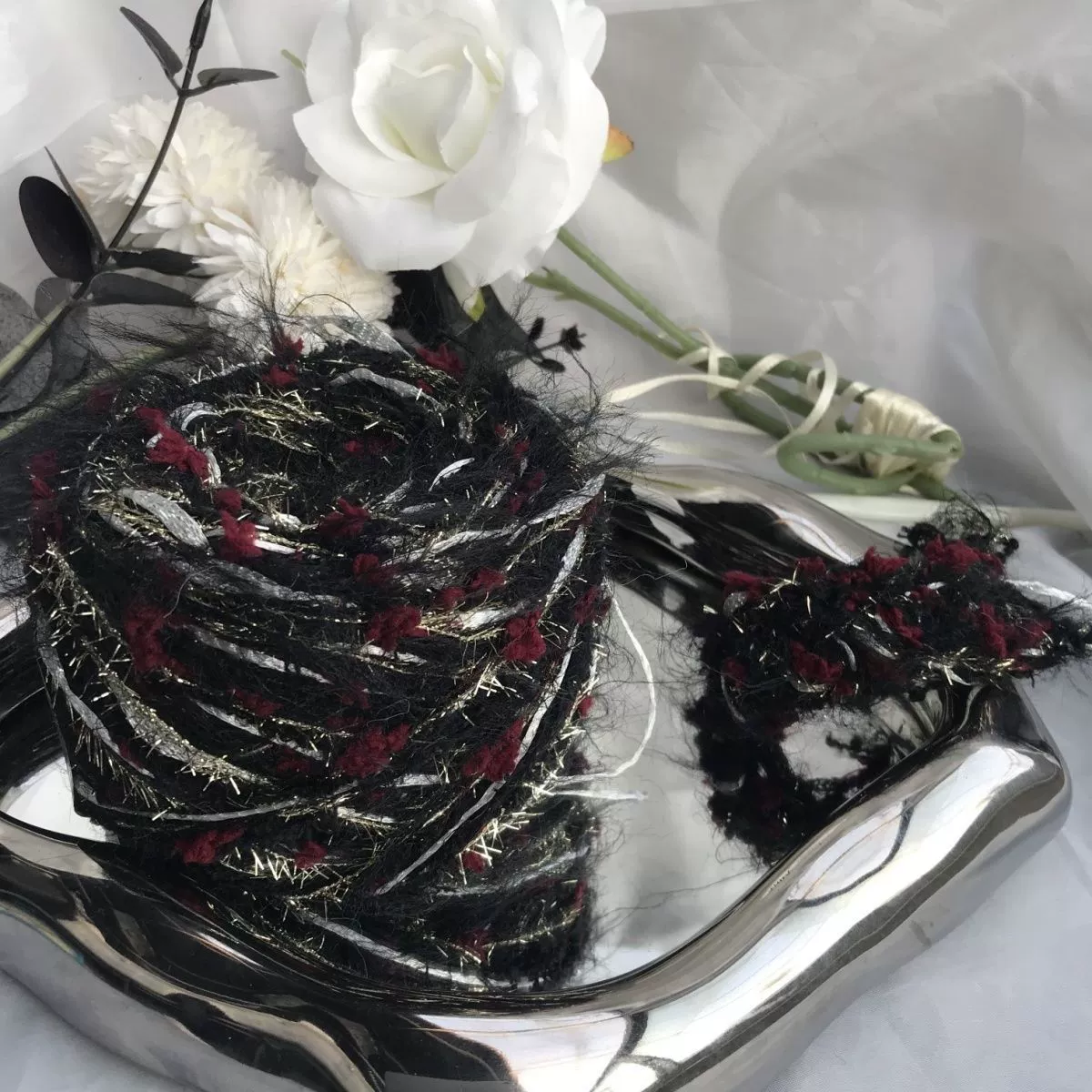 Грех любовь | diy новый стиль ручное плетение с длинными волосами сетка красная рука смешанная шерстяная шерстяная масса гиппопома шерсть плетение других оптовых продаж