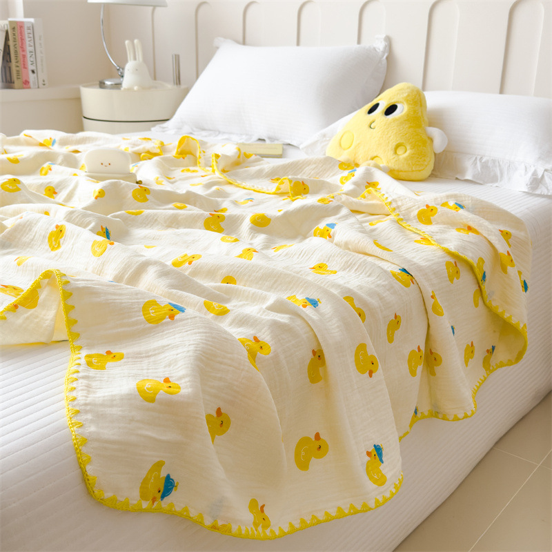 Classe A algodón de doble capa de hilo, manta de verano, manta de aire acondicionado de algodón delgada, manta de sofá dormitorio para cama image 28