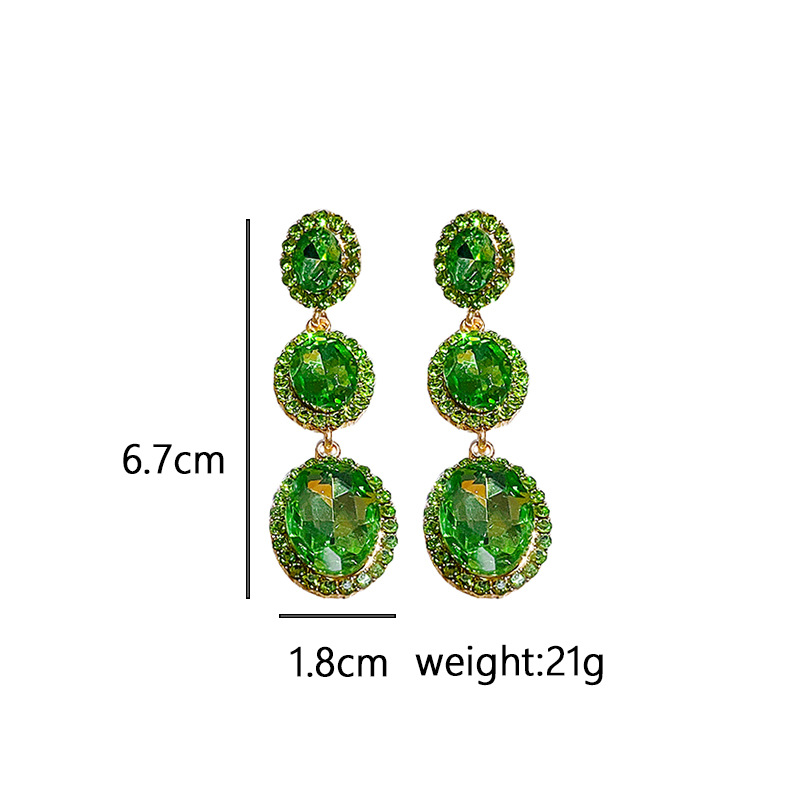 1 Pair Fashion Round Alloy Inlay Rhinestones Women's Drop Earrings display picture 1