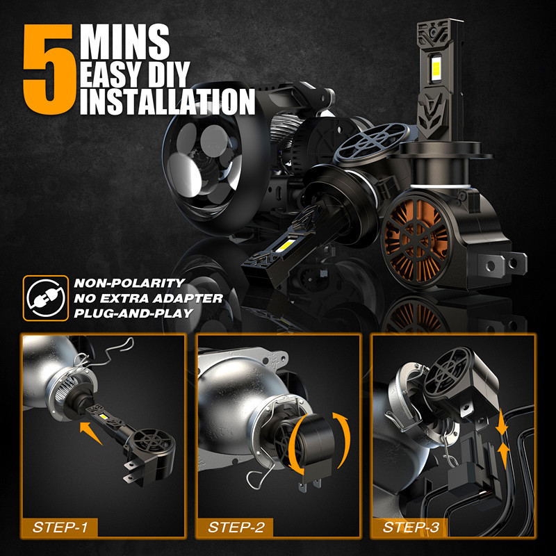 Nuevo faro de automóvil LED de alta potencia Z3 - H7    Banda decodificada   Brillo de concentración