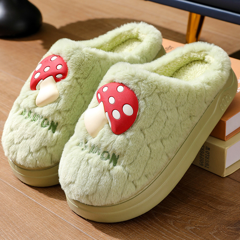 thumbnail image 1 of Zapatillas de algodón de Suela Gruesa para Mujer en otoño e Invierno Zapatillas de Pareja de Felpa de Hongos Lindas para Interior para Hombres en Invierno Zapatillas de algodón Antideslizantes cálidas, 1 of 5