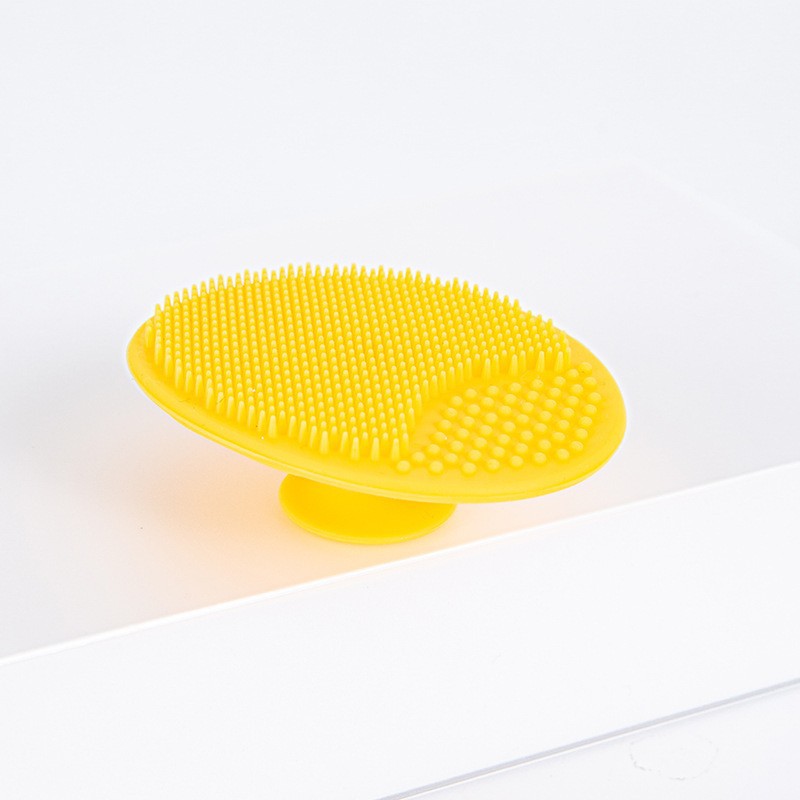 Spot Manual Silicone Baby Bath Face Cleansing Massage Brush Baby Shampoo Brush Oval Soft Hair Cleaning Brush